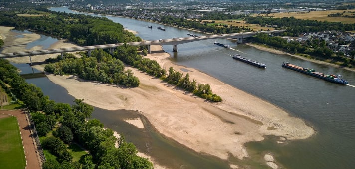 Историческая засуха осушает реки Европы и ...